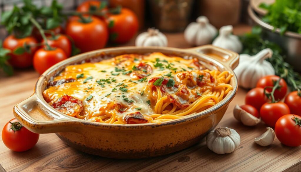 Cheesy Spaghetti Bake