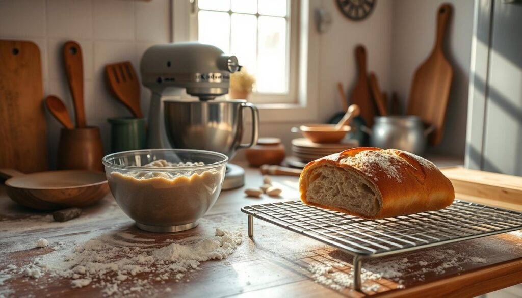 Homemade Sandwich Bread Baking