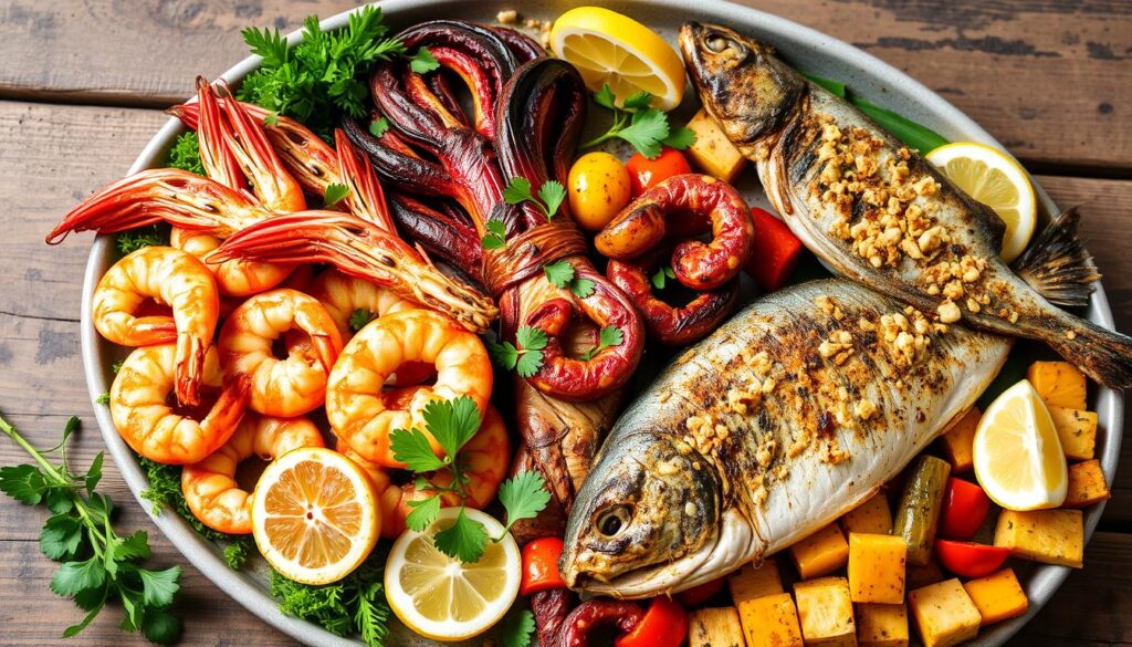 Mediterranean seafood dishes