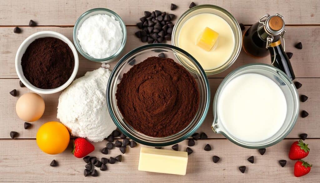 Moist chocolate cake ingredients