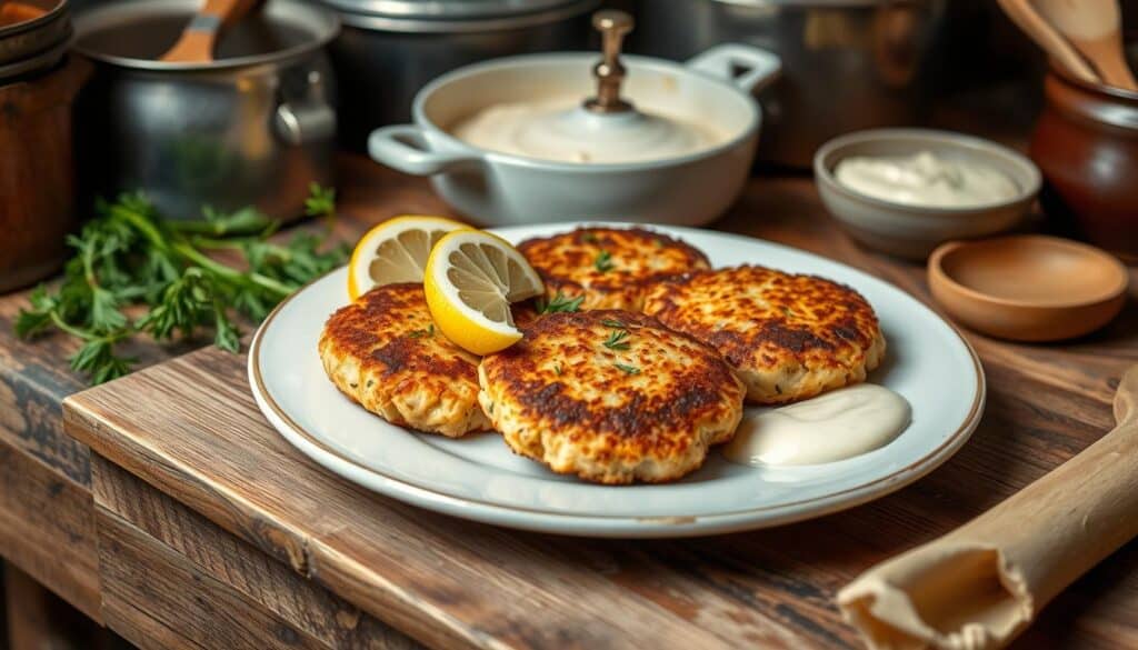 Traditional salmon patty