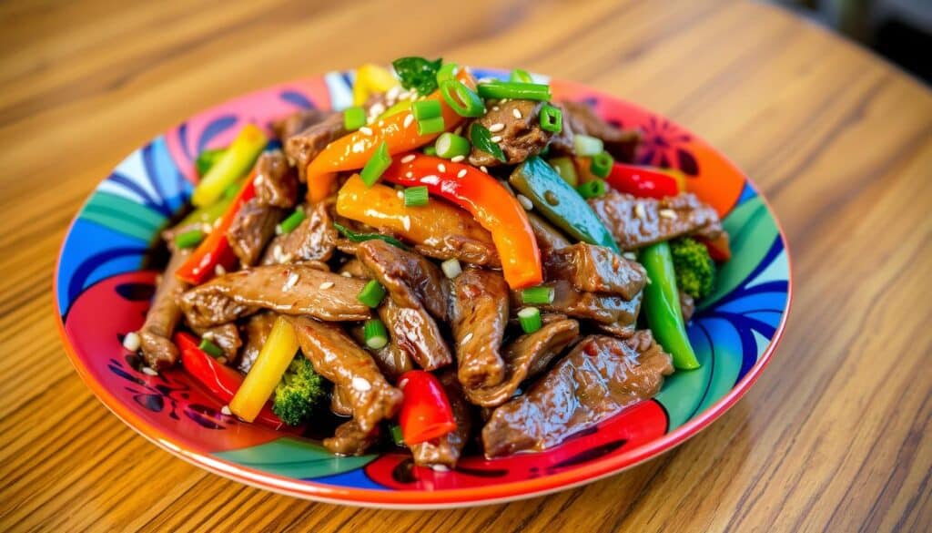 beef and vegetable stir fry