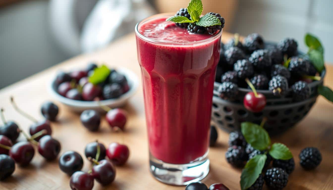 black cherry and black berry smoothie recipe