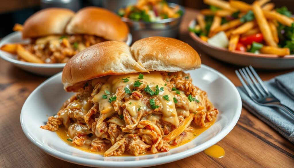 cheesy chicken sloppy joes