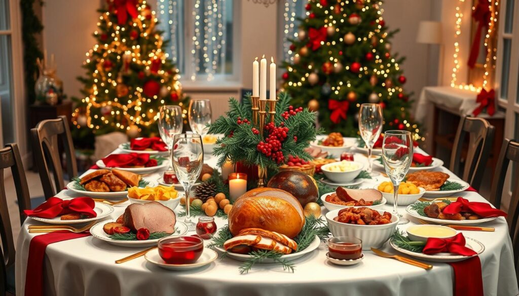 christmas dinner table