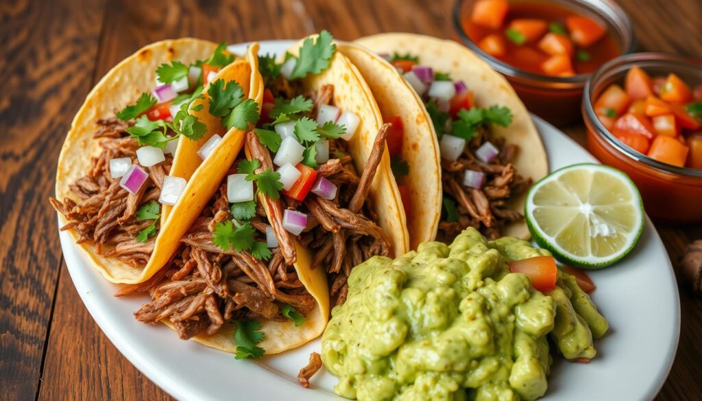 shredded beef tacos