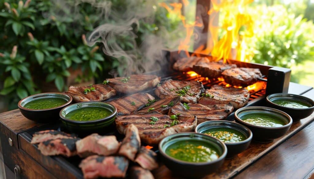 Argentine parilla grilling technique