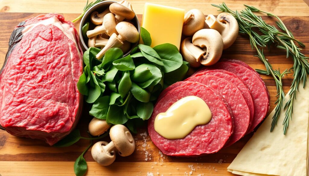 Beef Wellington ingredients