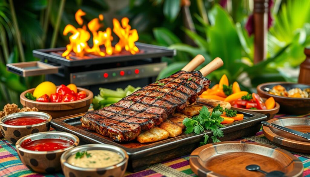 Brazilian barbecue fusion cuisine