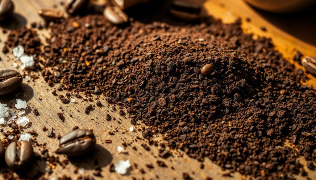 Coffee grounds for espresso rub