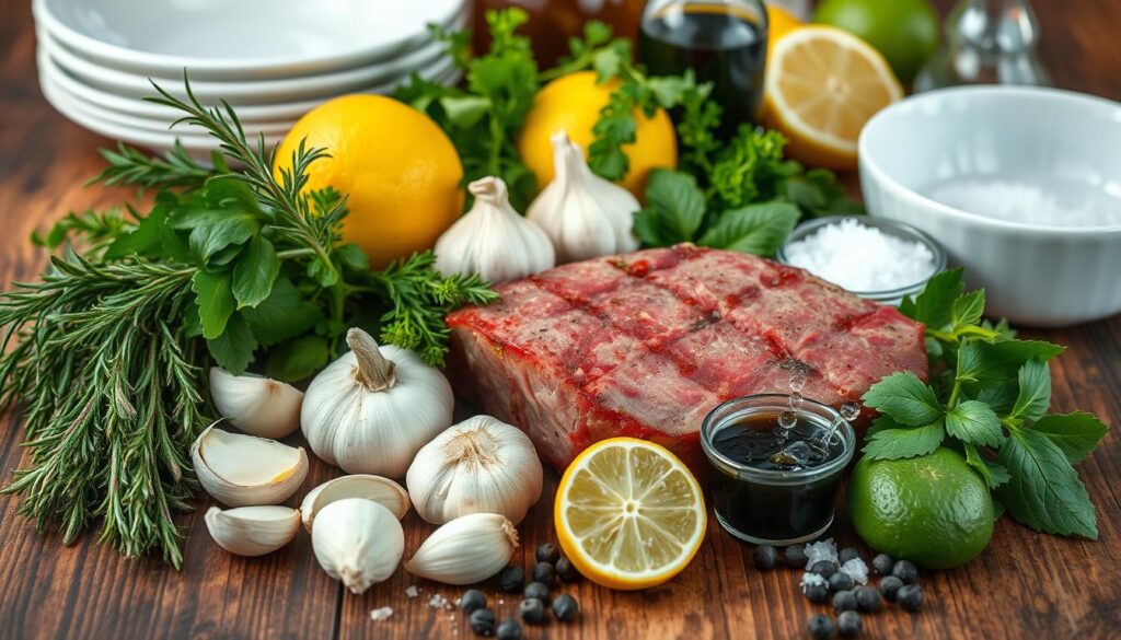 Essential steak marinade ingredients