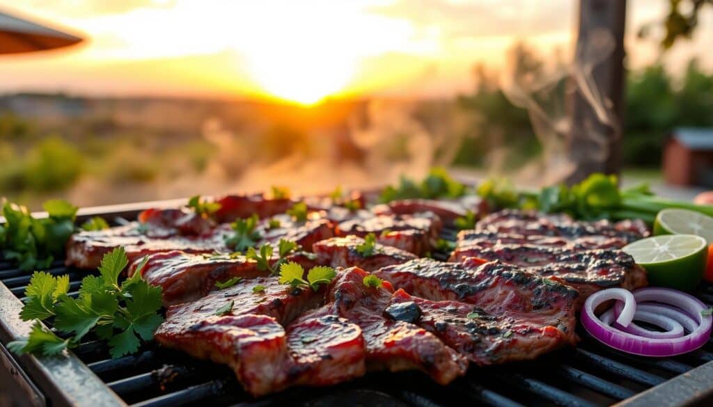 Grilling Carne Asada