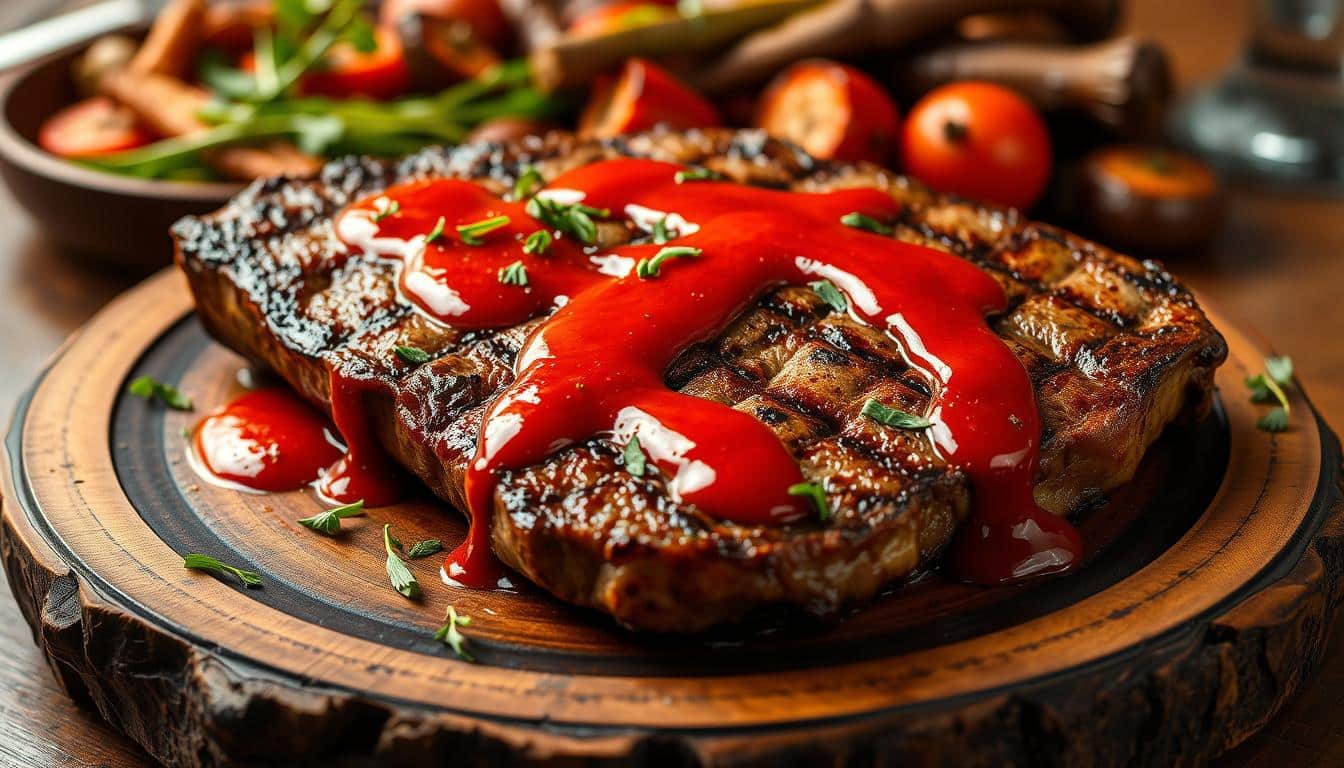 Spanish Steak with Romesco Sauce