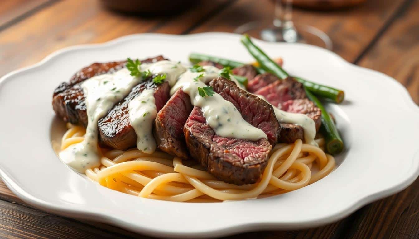 Steak Gorgonzola Alfredo