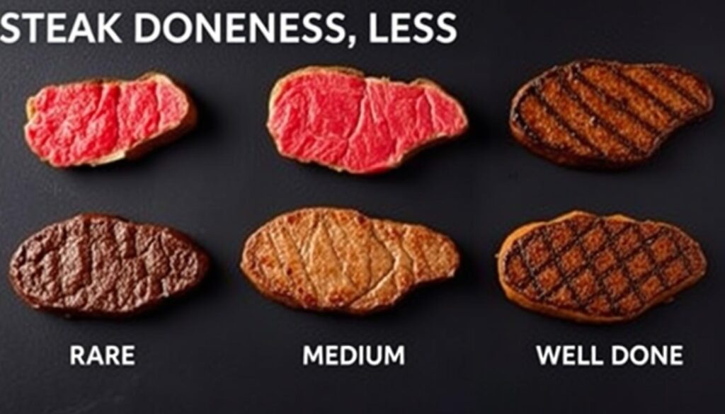 Steak doneness levels chart